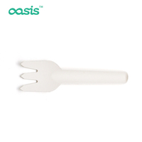 Fourchettes jetables écologiques en pulpe de bagasse, biodégradables, compostables, robustes, sans BPA, modernes et imperméables
