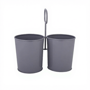 Porta Cubiertos Metálico, Organizador de Almacenamiento para Tenedores y Cucharas, Estilo Minimalista para Cocina, Tipo Vertical - Product Image 2