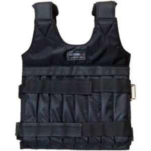 Gilet lesté en acier réglable pour l'extérieur avec épaulettes, pour entraînement de musculation, avec compartiment vide pour sable - Product Image 1
