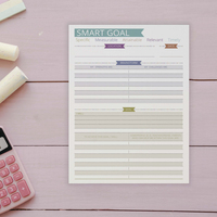 Bloc-notes promotionnel personnalisé détachable à faire en gros bloc-notes autocollant objectif intelligent calendrier spécifique planificateur bloc-notes