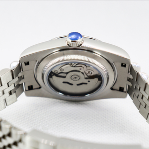 Nuevo reloj mecánico automático para hombre de acero inoxidable 316L con cristal de zafiro y parte trasera transparente, en oferta. - Product Image 6