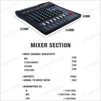 Nouvelle table de mixage audio numérique professionnelle 6 canaux 99 effets avec 2 ports USB et alimentation fantôme 48V, double voix pour le chant