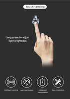 Interrupteur Tactile Dissimulé à Gradation DC12V de Haute Qualité 5A 60W IP22 en ABS Intelligent pour Éclairage LED de Meubles