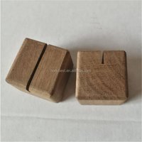 Socle d'affichage en bois rustique socle en noyer pour code QR, signe acrylique, porte-carte Cube en bois de Table