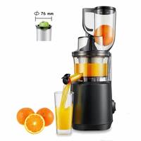 76 Mm Brede Plastic Voedingsinlaat Elektrische Citruspers Orans Huishoudelijke Langzame Vruchtensapextractor Voor Appels En Granaatappels