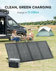 ECOFLOW Solar Generator DELTA Max 2000 2016Wh With 220W Solar Panel 6 X 2400W 5000W Surge AC Outlets Portable Power Station