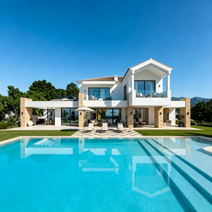 Villa Prefabbricata Moderna di Lusso con Struttura in Acciaio e Pannelli Sandwich per Uso Carport, Esportabile - Product Image 1