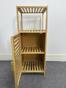 Gabinete de almacenamiento independiente de bambú moderno para la escuela de granja Gabinete de entrada simple para la organización de la sala de estar del apartamento - Product Image 3