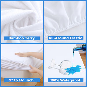 Премиальный органический гипоаллергенный водонепроницаемый наматрасник с антибактериальной защитой от клопов для всех сезонов - Product Image 5