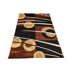 Modern Plush High Polyester Machine-Made Stain Resistant <b>Square</b> Puzzle Pattern Area Rug Adiva Carpet Polypropylene Backing - Product Image 1