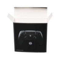 Boîte à rabat personnalisée avec logo imprimé pour manette de jeu sans fil, accessoires de jeu, emballage de vente au détail, boîte en carton noir mat