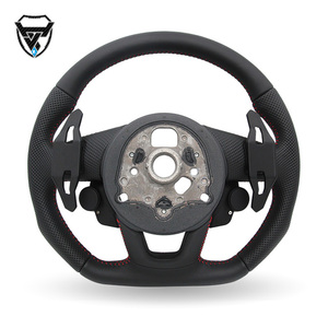 สำหรับออดี้ เอ4 ปี 2008-2023 พวงมาลัยหนังสีดำ  ดัดแปลง  หัวเกียร์ Zc-A4-P8 - Product Image 2