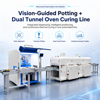 Máquina de Encolado Automática Guiada por Visión Artificial con Horno de Curado de Doble Túnel, Línea de Producción para Electrónica de Precisión