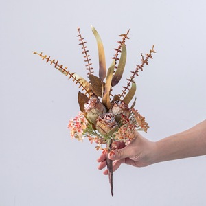 Bouquet de roses artificielles CallaFloral, branche unique, en tissu tressé, fleurs décoratives pour la maison - Product Image 2
