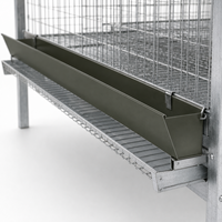 Nouvel équipement d'élevage avicole, cage à poules à 3 niveaux, 4 portes, type H, galvanisée, pour 1000 oiseaux, haute productivité