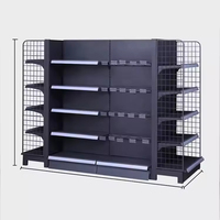 Étagères de présentation pour magasins de détail, rayonnages légers pour supermarchés, étagères de rangement double face