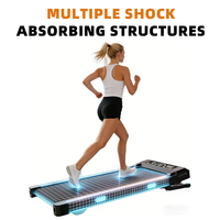 Tapis de marche électrique inclinable automatique 1-6 km/h avec télécommande et LED, pliable, pour la maison, la salle de sport, le bureau et les petits espaces