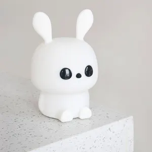 Best Selling High Quality Cute Room Night Light Colorful Soft Rabbit Kids Rechargeable Night Light