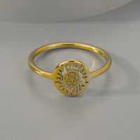 Skyrim brillant soleil pentagramme anneaux hommes femmes surnaturel Dean bague en acier inoxydable Couple bijoux anniversaire cadeau d'anniversaire