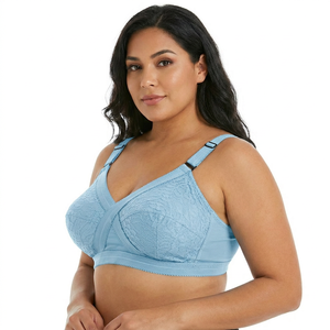<span class=keywords><strong>Playtex</strong></span> Sujetador clásico sin aros con encaje floral tejido y tirantes ajustables para mujer, paquete de 2, blanco/blanco 95B - Product Image 6