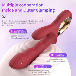 Vibrateur Lapin en Silicone Lanzhe en Gros, Jouet Sexuel Adulte, Rechargeable par USB, Étanche, en Latex, 12 Fréquences, Baguette de Massage Point G - Product Image 2