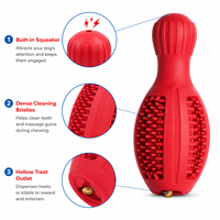 Jouet sonore Elite Dynamic Bright Color en caoutchouc naturel sûr et parfumé, idéal pour les chiens qui aiment mordre – Équipement de qualité supérieure