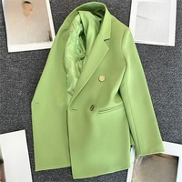 WY82102 Nouvelle Collection : Blazer Élégant Coréen pour Femme – Veste Décontractée Unie avec Manches Longues pour le Bureau et Tenue Extérieure