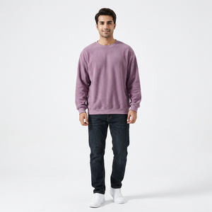New Arrival Unisex Heavy Weight Casual Sweatshirt Crew Neck Long Sleeve Drop Shoulder Breathable for Man - Product Image 1