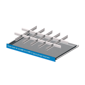 Ensemble de séparateurs de tiroirs Fami 54x36 mm, hauteur frontale 100-125 mm, pour organiser les compartiments de rangement - Product Image 3