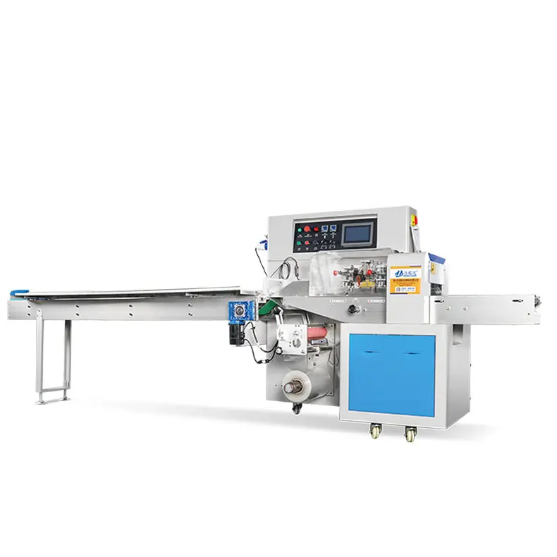 Servo Driven Automatic Punching Labeling Wet Tissue Packing Machine Automatic Wet Towel Horizontal Pillow Diaper Packaging