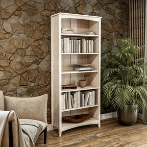 Shaker Style 6 Shelf Bookcase/Particle Board/Eco-Friendly/Durable/72 Inch <strong>Tall</strong>/Adjustable <strong>Shelving</strong>/Closed Back/Display Bookshelf - Product Image 4