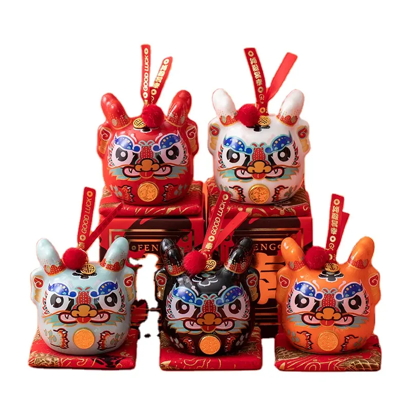 Chinesisches neujahr sternzeichen drachen dekoration geschenk keramik basteln statuen souvenirs ornamente geldkasten glücklicher schreibtisch dekoration