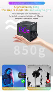 MAMEN 80W RGB COB Lumière vidéo pour studio d'éclairage <span class=keywords><strong>photographique</strong></span> Photo & Vidéo Live <span class=keywords><strong>Effet</strong></span> stroboscopique - Product Image 6