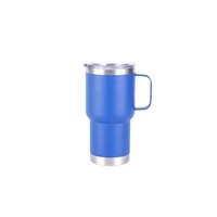 Mug à café isotherme en acier inoxydable à double paroi de 20 oz et 30 oz avec poignée, isolation thermique de 12 à 24 heures pour une utilisation en extérieur et en voiture