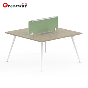 Poste de travail modulaire en bois pour 2, 4 ou 6 personnes avec cloison de séparation – Mobilier de bureau moderne – Direct Usine - Product Image 1