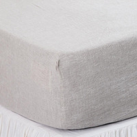 Drap-housse 100 % lin, poche profonde, housse de matelas, lin français naturel, lavé à la pierre, style campagnard, doux et respirant