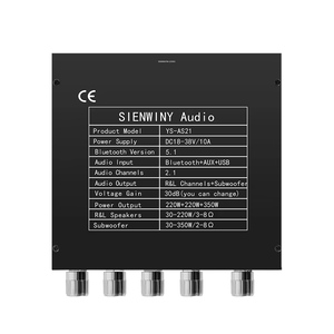 บอร์ดเพาเวอร์แอมป์ดิจิตอล YS-AS21 2*220W+350W 2.1 แชนแนล BT พร้อมซับวูฟเฟอร์ ปรับเสียงแหลม ควบคุมผ่านแอพ USB รุ่น ML22660TBZ0BX YS-AS - Product Image 2
