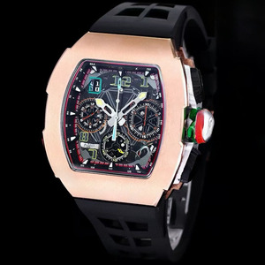 Montre mécanique pour homme de style business, chronographe à retour de course squeletté Sapphire 6501, avec logo personnalisé, haut de gamme et élégante. - Product Image 2