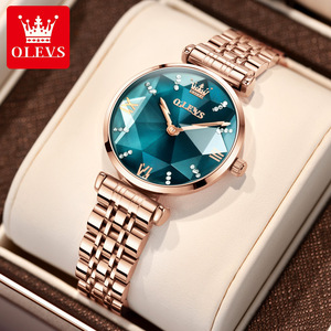 OLEVS sıcak satış Charm elbise bayanlar İzle kuvars paslanmaz çelik elmas şekli yıldızlı gökyüzü kadınlar saatler lüks izle hediye anne eşi - Product Image 1