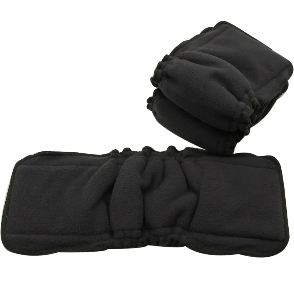 Charcoal Bamboo Inserts with Gussets Cloth Diaper Liner 5-Layer Inserts Reusable Liners for Baby Cloth Diapers