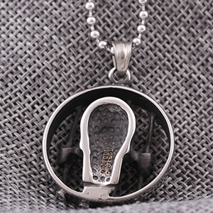Collier pendentif crâne en acier inoxydable pour un usage quotidien, bijoux de mode style punk - Product Image 3