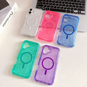 Funda Transparente <span class=keywords><strong>para</strong></span> Teléfono con Purpurina 3 en 1 de TPU+PC <span class=keywords><strong>para</strong></span> <span class=keywords><strong>iPhone</strong></span> <span class=keywords><strong>11</strong></span> 12 13 14 15 16 Pro Max, Carga Inalámbrica, Magnética, Antigolpes, Brillante - Product Image 1