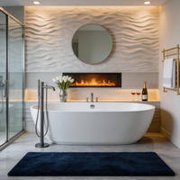 Mitigeur encastré en bronze brossé, personnalisé, avec fonction eau chaude et froide pour salle de bain