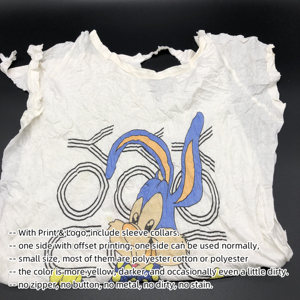 Cotone Tshirt stracci per officina alla rinfusa di cotone panno per pulizia assorbente industriale stracci - Product Image 3