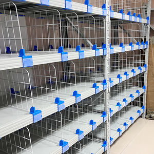 رف تخزين سلكي مجلفن للمستودعات، سمك شبكي قابل للتخصيص، فواصل مرنة مع رفوف وشبكة فاصلة - Product Image 3