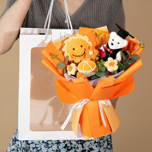 Il <span class=keywords><strong>girasole</strong></span> In un colpo solo In maglia di laurea orso bambola di <span class=keywords><strong>girasole</strong></span> Bouquet di fiori di laurea stagione Bouquet - Product Image 2
