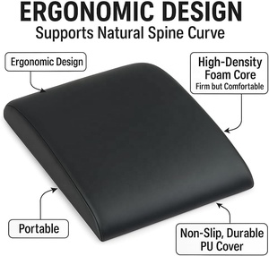<span class=keywords><strong>Tapis</strong></span> <span class=keywords><strong>de</strong></span> <span class=keywords><strong>gymnastique</strong></span> en cuir PVC <span class=keywords><strong>pour</strong></span> exercices abdominaux, soutien dorsal incurvé, portable, entraînement <span class=keywords><strong>de</strong></span> base et crunches - Product Image 2