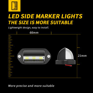 Nouvelles feux de signalisation stroboscopiques super lumineux à 6 LED 12V universels pour la rénovation, feux latéraux clignotants pour camions et véhicules - Product Image 2