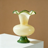 Vase en verre texturé naturel, à nervures verticales, moderne, pour fleurs, minimaliste, pour décoration de table, hydroponique