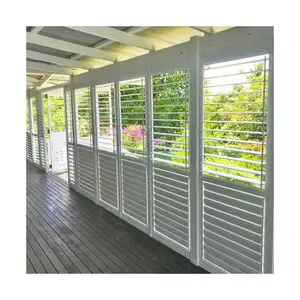 Wooden and Pvc plantation shutters arch window and door